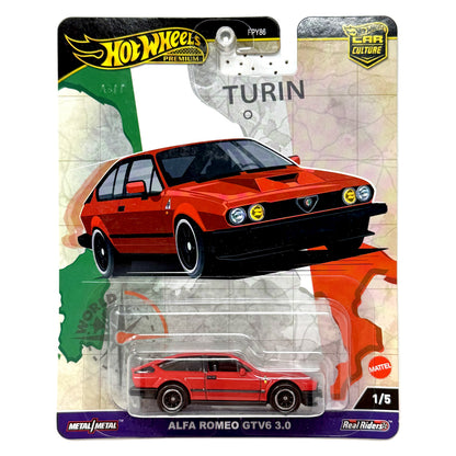 Hot Wheels Premium World Tour Turin Alfa Romeo GTV6 3.0 1:64 Diecast