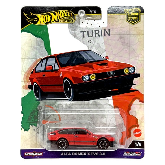 Hot Wheels Premium World Tour Turin Alfa Romeo GTV6 3.0 1:64 Diecast