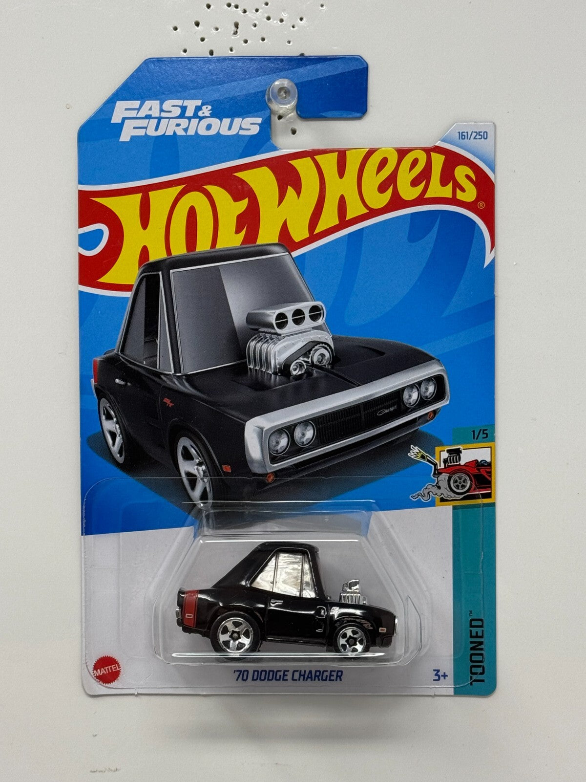 Hot Wheels Tooned 1970 Dodge Charger Red Stripe Fast & Furious Muscle Car 1:64 Diecast