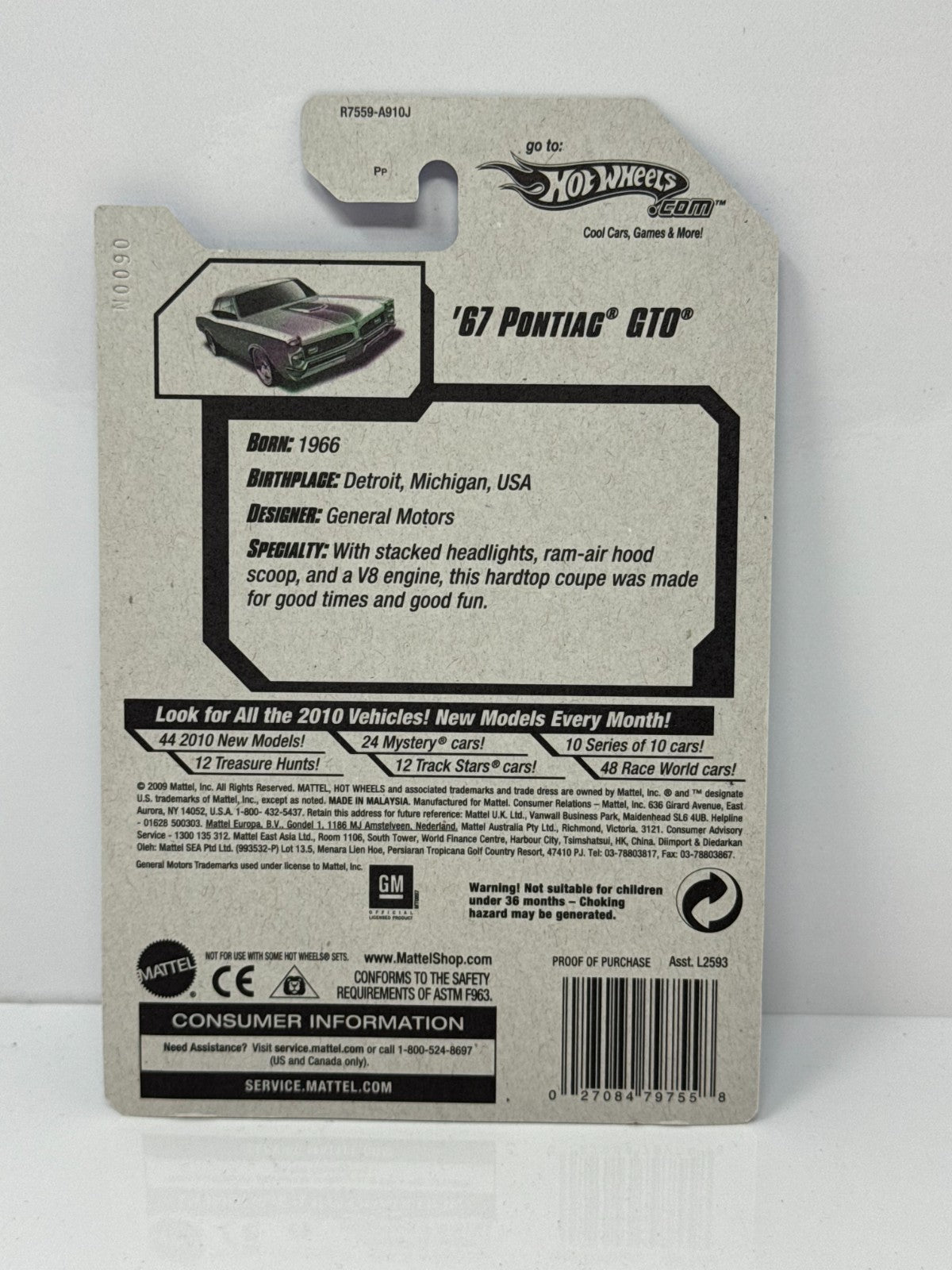 Hot Wheels Faster Than Ever 1967 Pontiac GTO 1:64 Diecast Factory Sealed