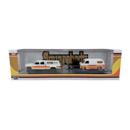 M2 Machines Squarebody Syndicate 1974 Chevy Silverado C30 & G10 Van 1:64 Diecast