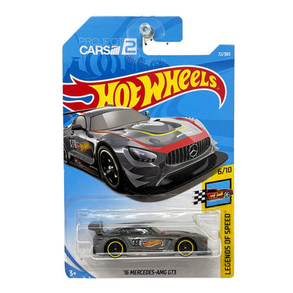 Hot Wheels Legends of Speed 2016 Mercedes-AMG GT3 1:64 Diecast Gray