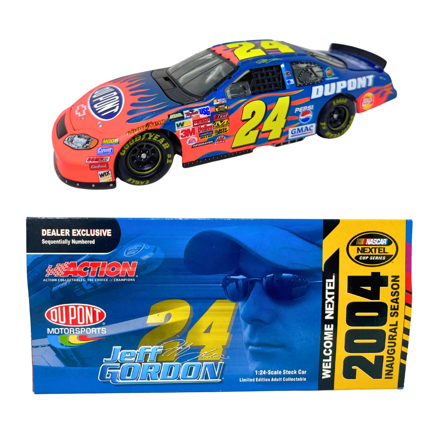 Action Nascar #24 Jeff Gordon DuPont NEXTEL Inaugural Season 2004 1:24 Diecast