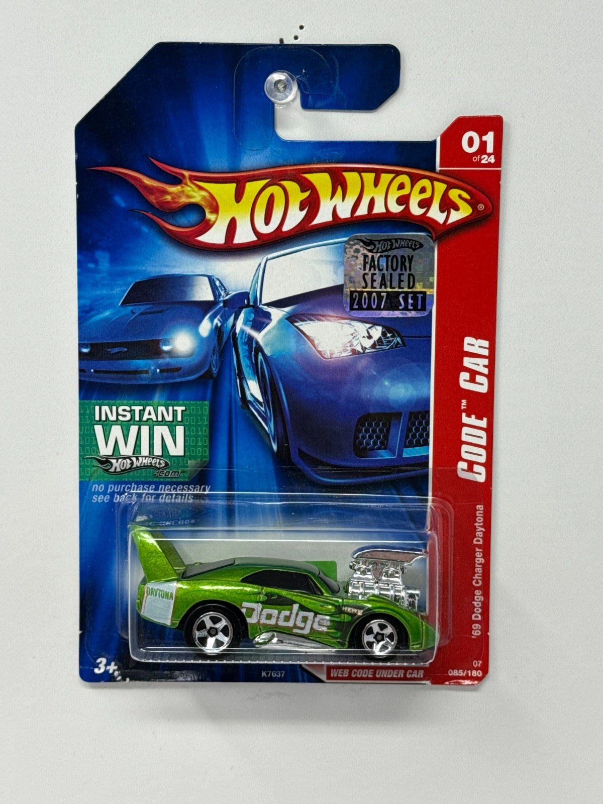 Hot Wheels Code Car 1969 Dodge Charger Daytona 1:64 Diecast Factory Sealed