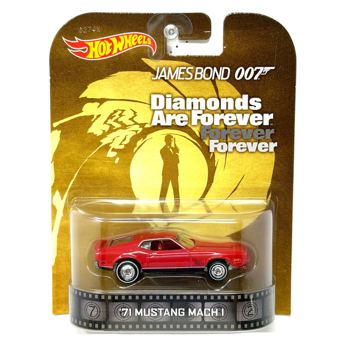 Hot Wheels Retro Entertainment James Bond 1971 Mustang Mach 1 1:64 Diecast Red