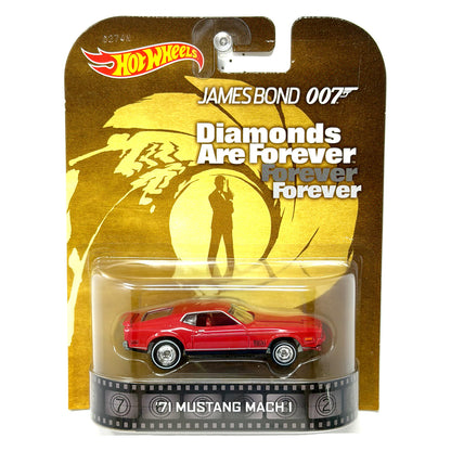 Hot Wheels Retro Entertainment James Bond 1971 Mustang Mach 1 1:64 Diecast Red