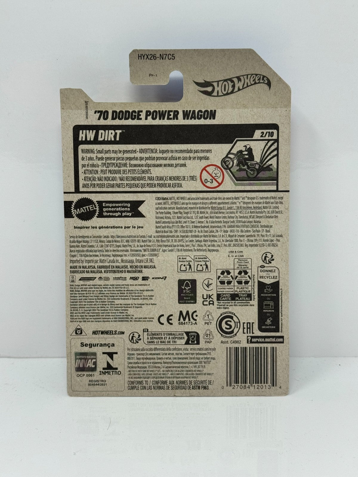 Hot Wheels Dirt 1970 Dodge Power Wagon 1:64 Diecast