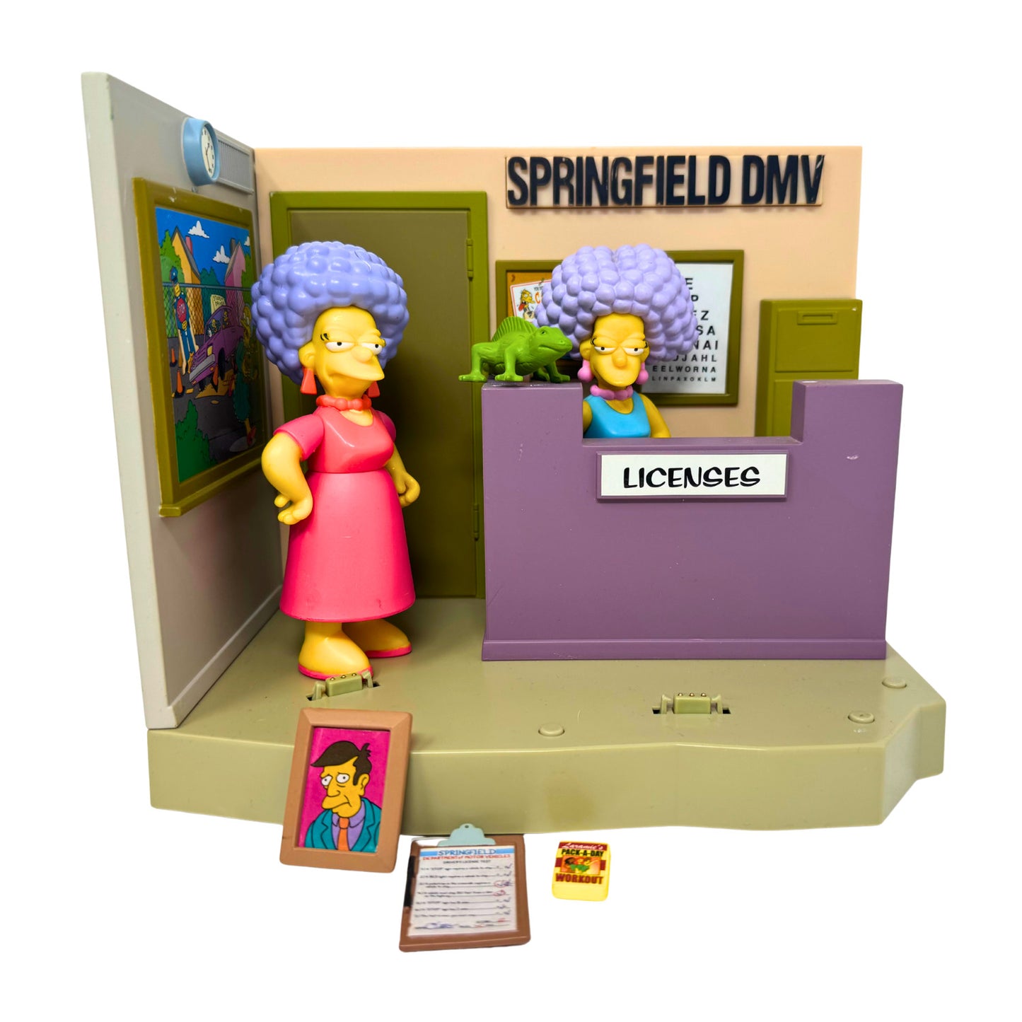 Simpsons World of Springfield Springfield DMV Patty Selma Playmates Playset