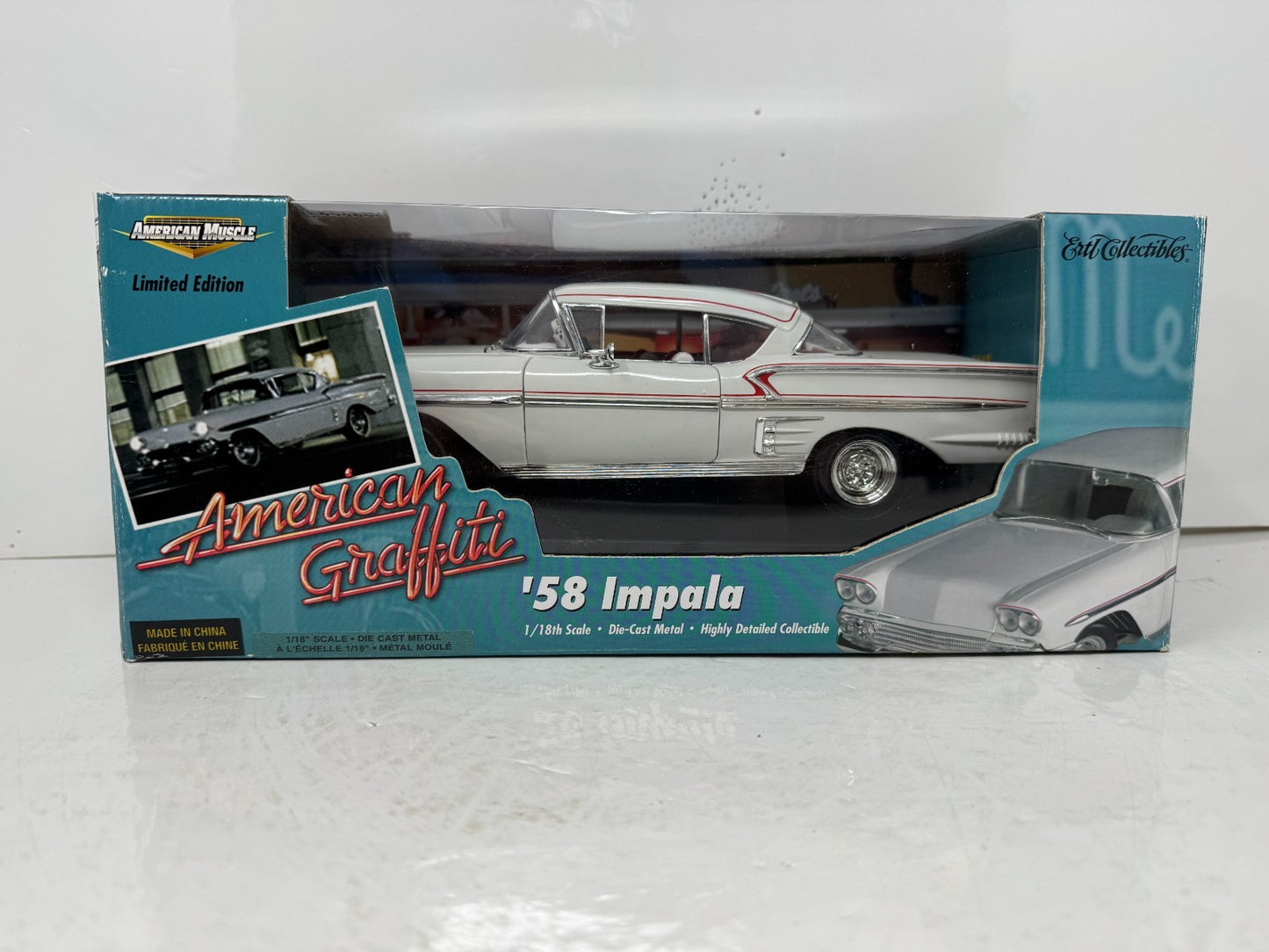 Ertl American Muscle 1958 Chevrolet Impala American Graffiti 1:18 Diecast