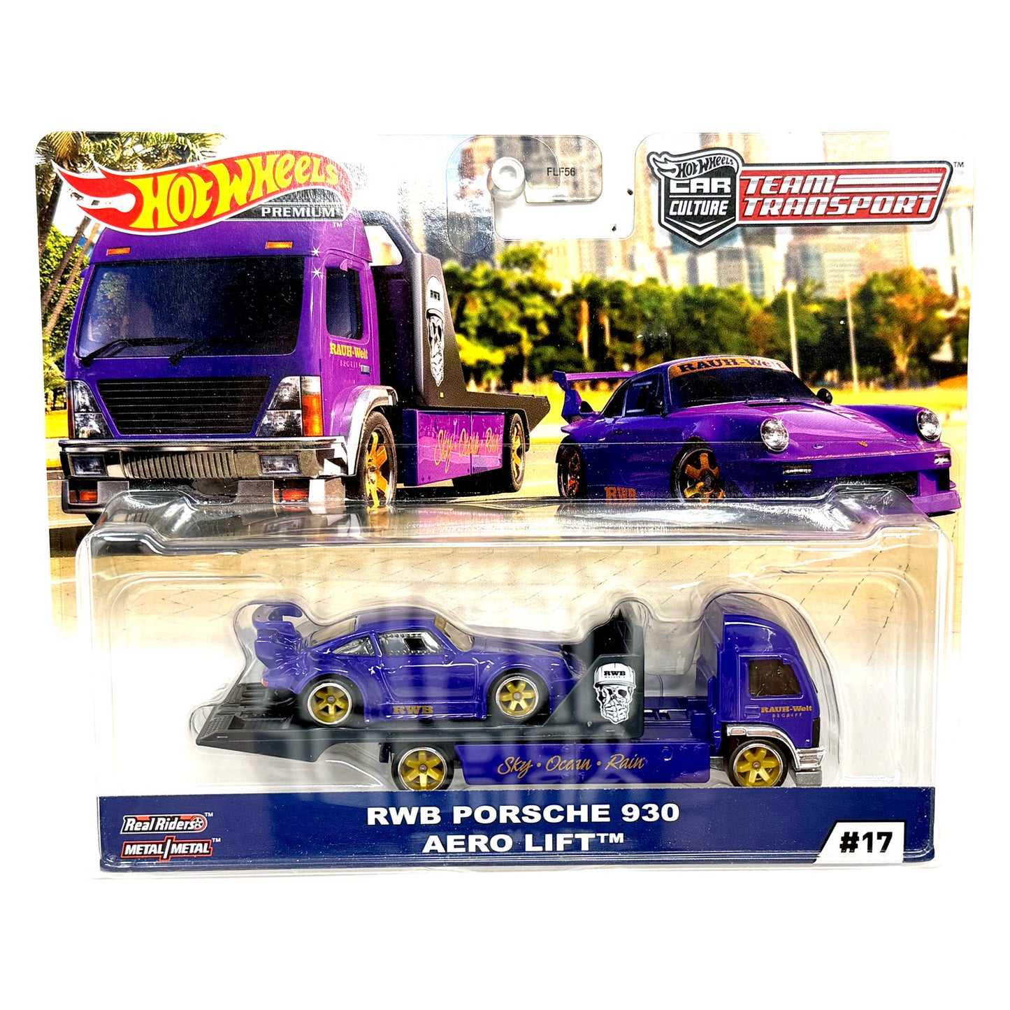 Hot Wheels Premium Team Transport #17 RWB Porsche 930 & Aero Lift 1:64 Diecast