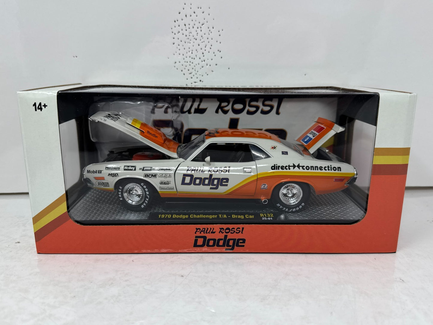 M2 Machines Paul Rossi 1970 Dodge Challenger T/A Drag Car 1:24 Diecast Signed