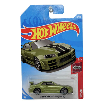 Hot Wheels Nissan Skyline GT-R BNR34 1:64 Diecast Green