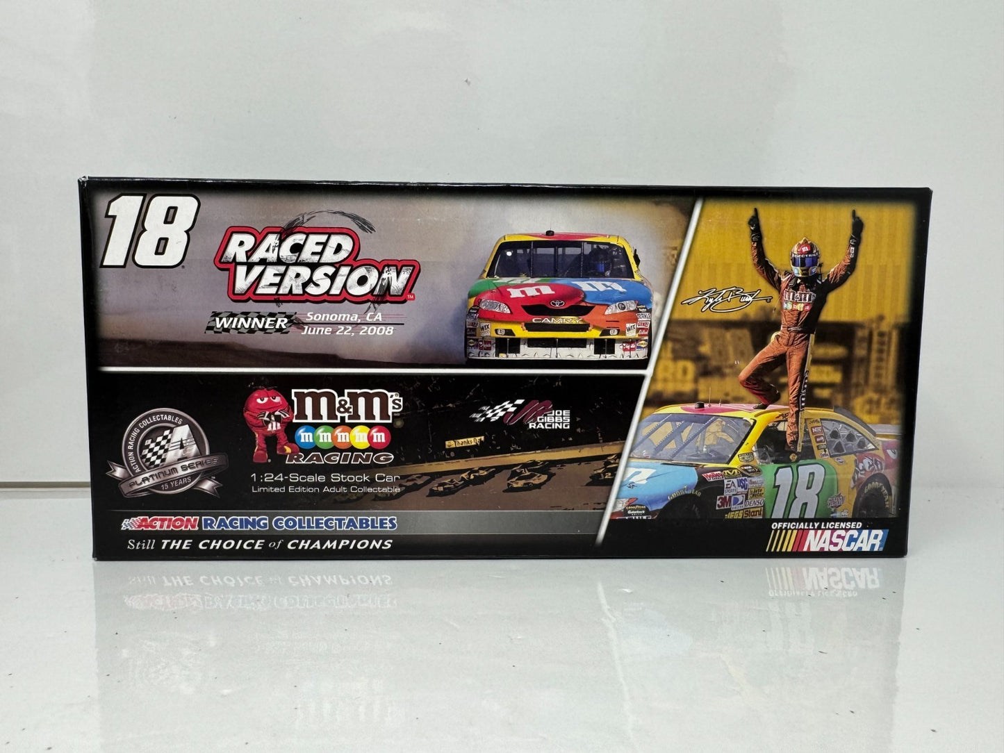 Action NASCAR #18 Kyle Busch M&M's Infineon Win 2008 Toyota Camry 1:24 Diecast