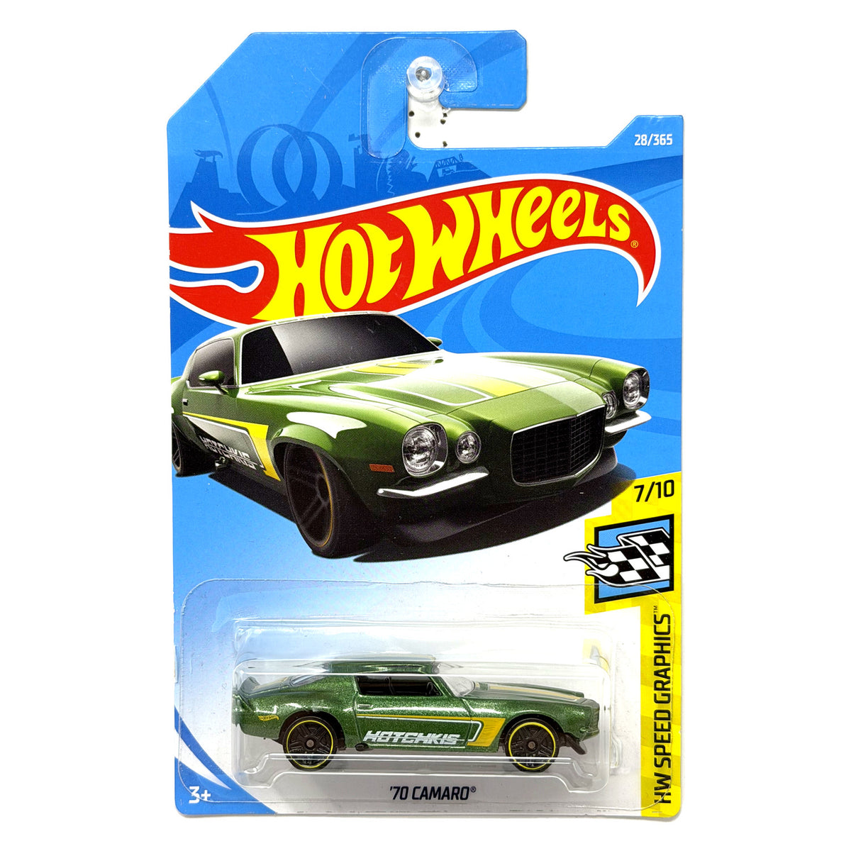 Hot Wheels HW Speed Graphics 1970 Chevrolet Camaro 1:64 Diecast Green