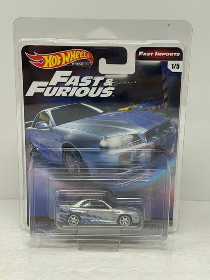 Hot Wheels Premium Fast & Furious Nissan Skyline GTR (BNR34) 1:64 Diecast