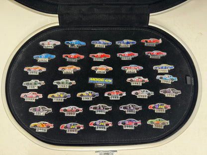 NASCAR Moog Chassis Parts 36 Pin Set Winston Cup Champions w/ Display Case RARE