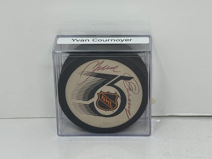 Yvan Cournoyer Signed NHL Autograph Puck Auto