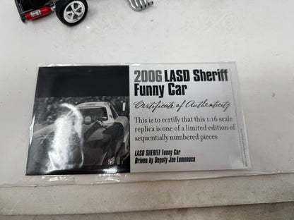 Milestone Joe Lomonaco NHRA LASD Los Angeles County Sheriff Funny Car 1:16 Scale
