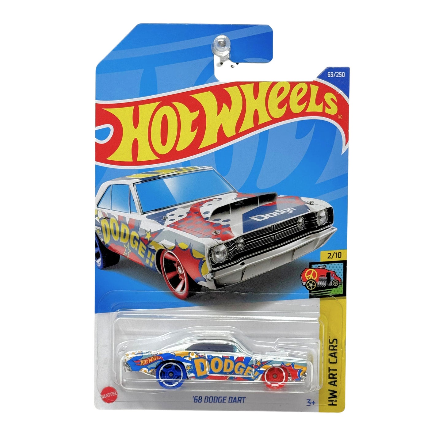 Hot Wheels Art Cars 1968 Dodge Dart 1:64 Diecast White