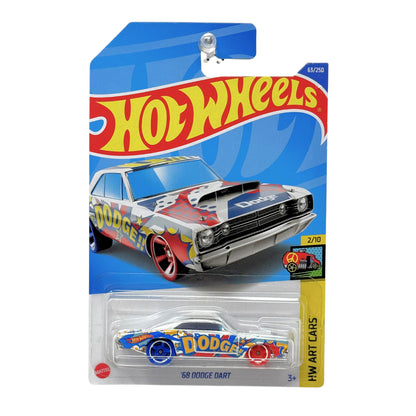 Hot Wheels Art Cars 1968 Dodge Dart 1:64 Diecast White