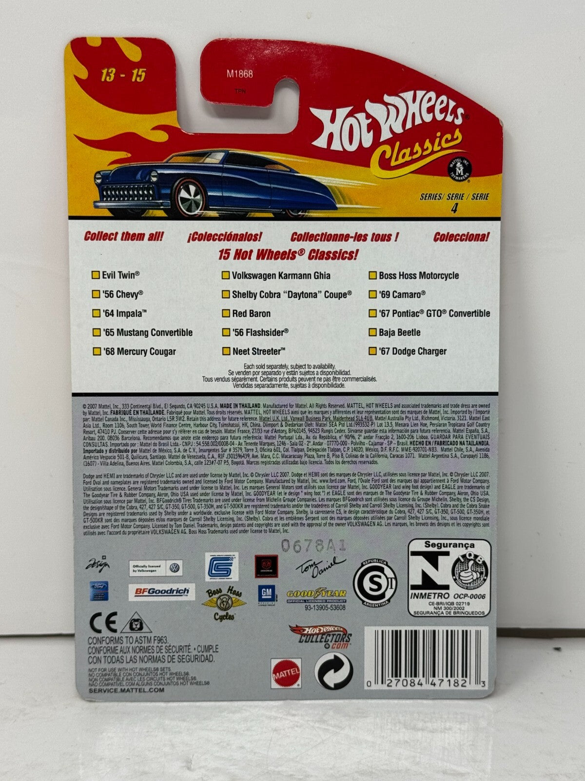 Hot Wheels Classics 1967 Pontiac GTO Convertible Series 4 Muscle Car 1:64 Diecast