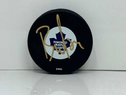 Bryan McCabe Toronto Maple Leafs Signed NHL Autograph Puck Gold Auto