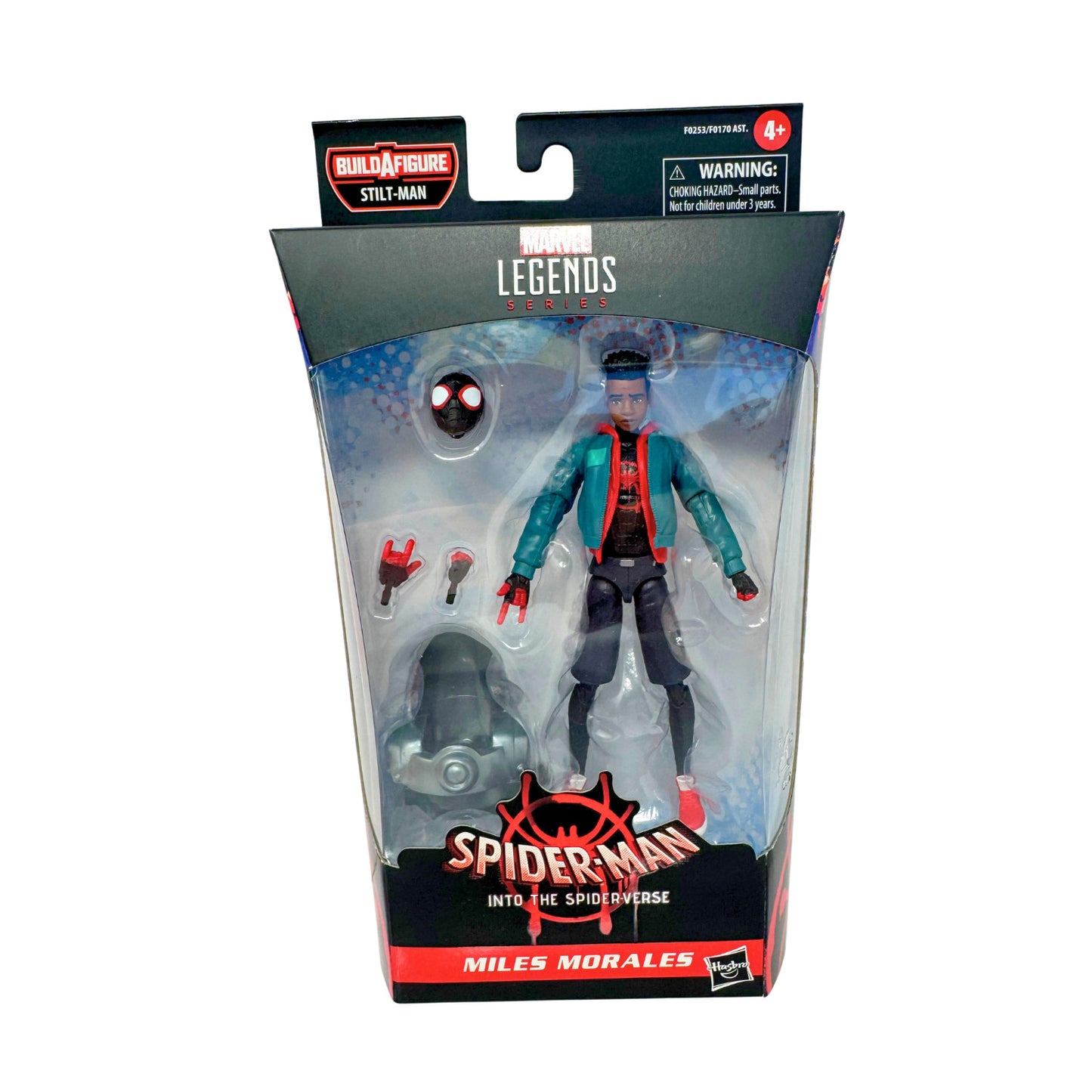 Marvel Legends Spider-Man Miles Morales Action Figure w/ Stilt-Man BAF Piece