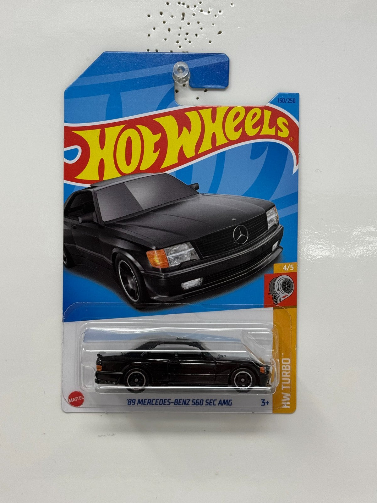 Hot Wheels Turbo 1989 Mercedes-Benz 560 SEC AMG 1:64 Diecast Black