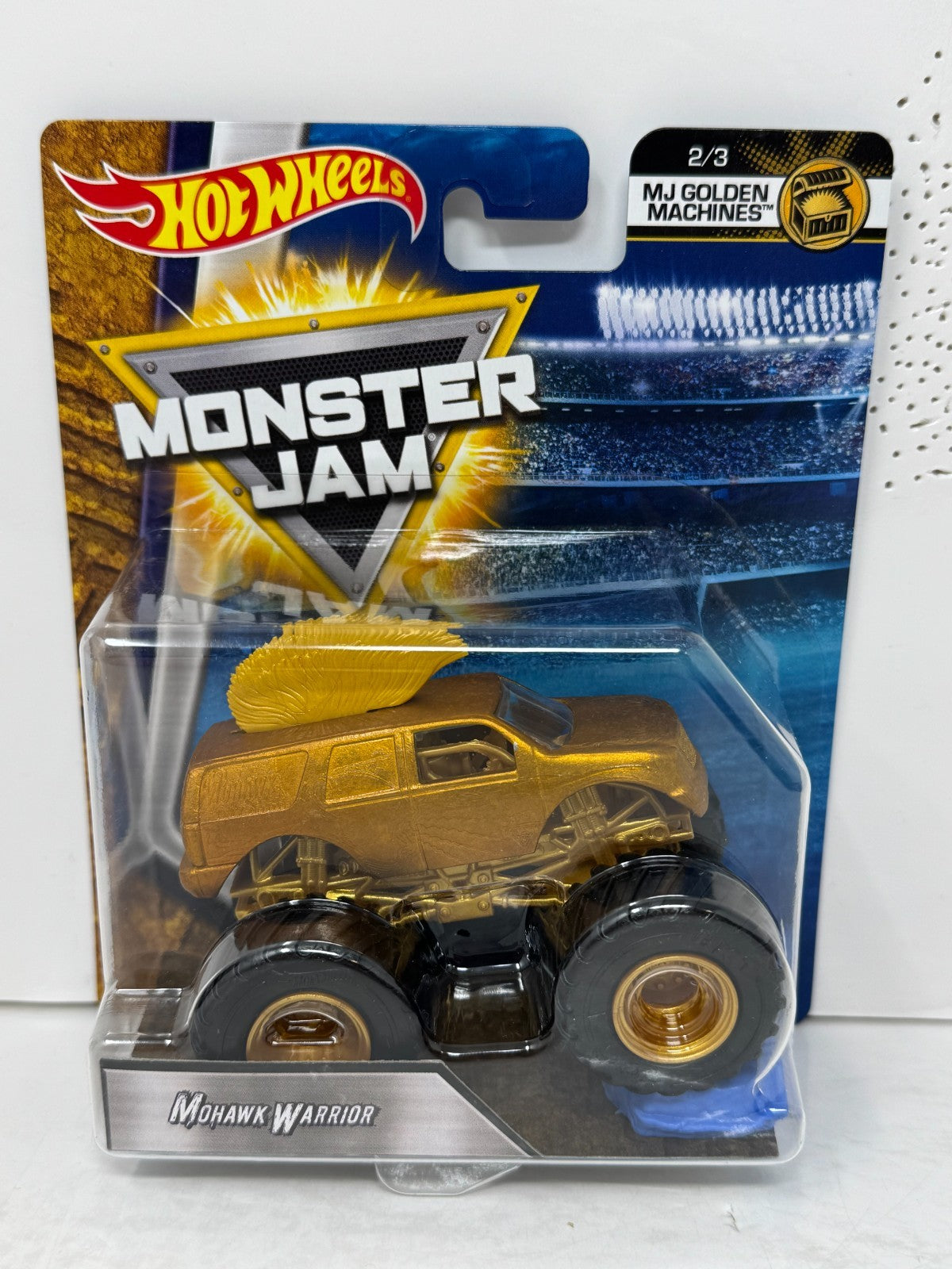 Hot Wheels Monster Trucks Mohawk Warrior MJ Golden Machines 1:64 Diecast