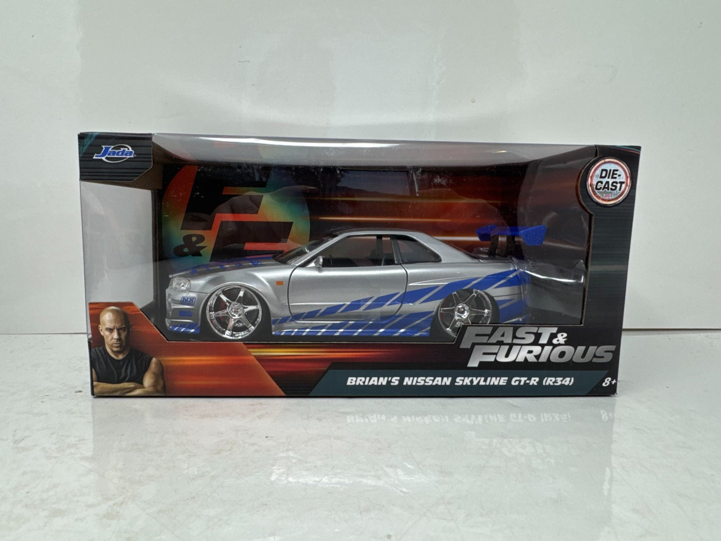 Jada Fast & Furious Brian's Nissan Skyline GT-R (R34) 1:24 Diecast Silver