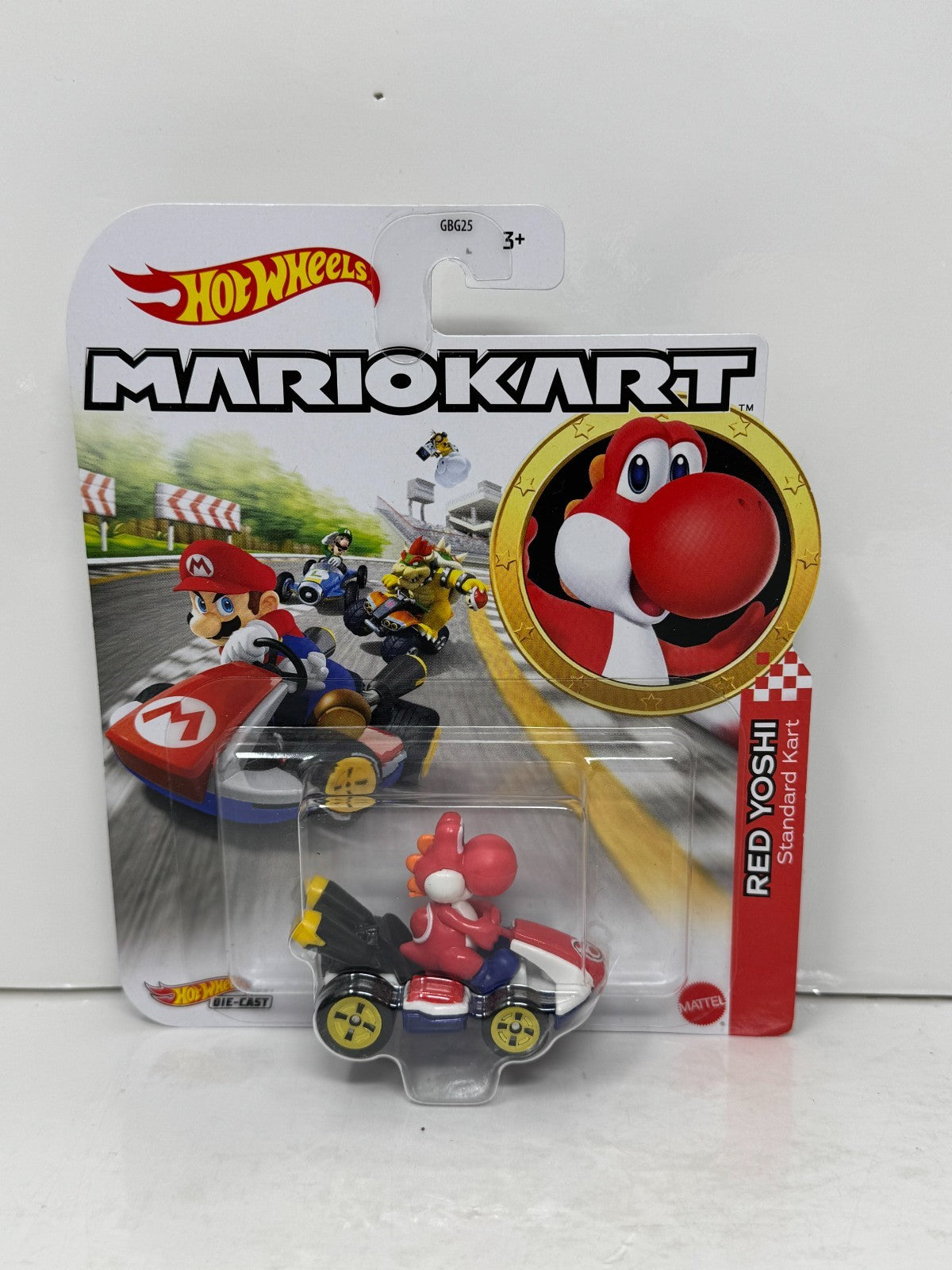 Hot Wheels Mario Kart Red Yoshi Standard Kart 1:64 Diecast