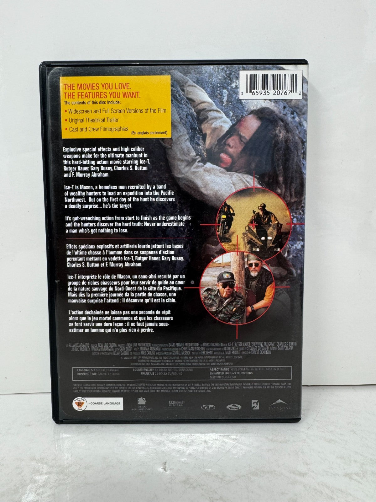 Surviving the Game (DVD) Thriller Good Condition!!!