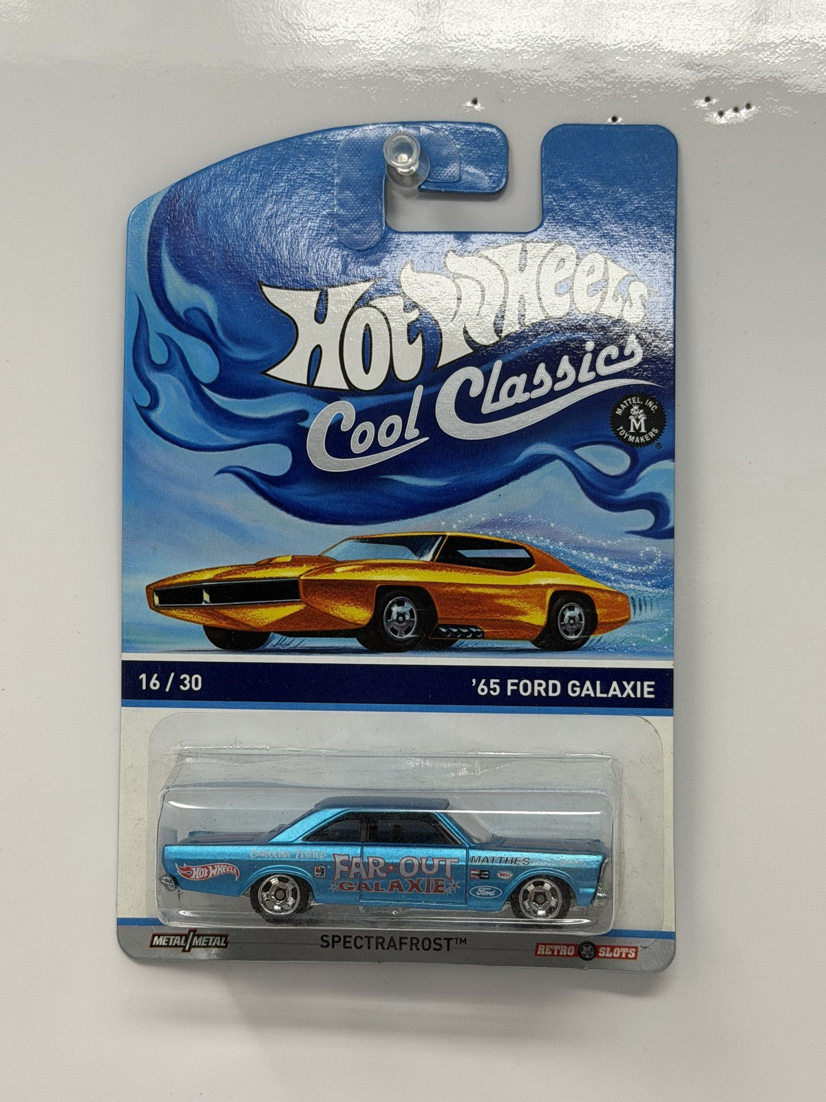 Hot Wheels Cool Classics 1965 Ford Galaxie Spectrafrost 1:64 Diecast Blue