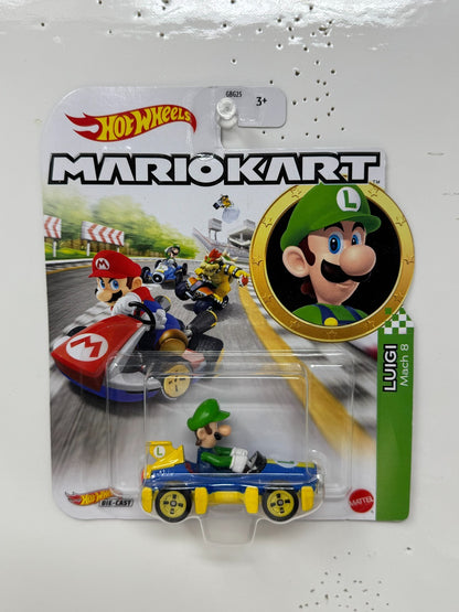 Hot Wheels Mario Kart Luigi Mach 8 1:64 Diecast