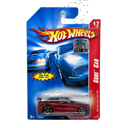 Hot Wheels Code Car 2007 Mercedes CLK DTM 1:64 Diecast Red Factory Sealed