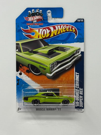 Hot Wheels Muscle Mania 1969 Dodge Coronet Super Bee 1:64 Diecast Green