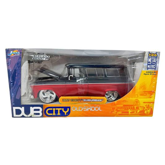 Jada Dub City 1957 Chevy Suburban 1:24 Diecast Colorado Custom Wheels 22 Inch