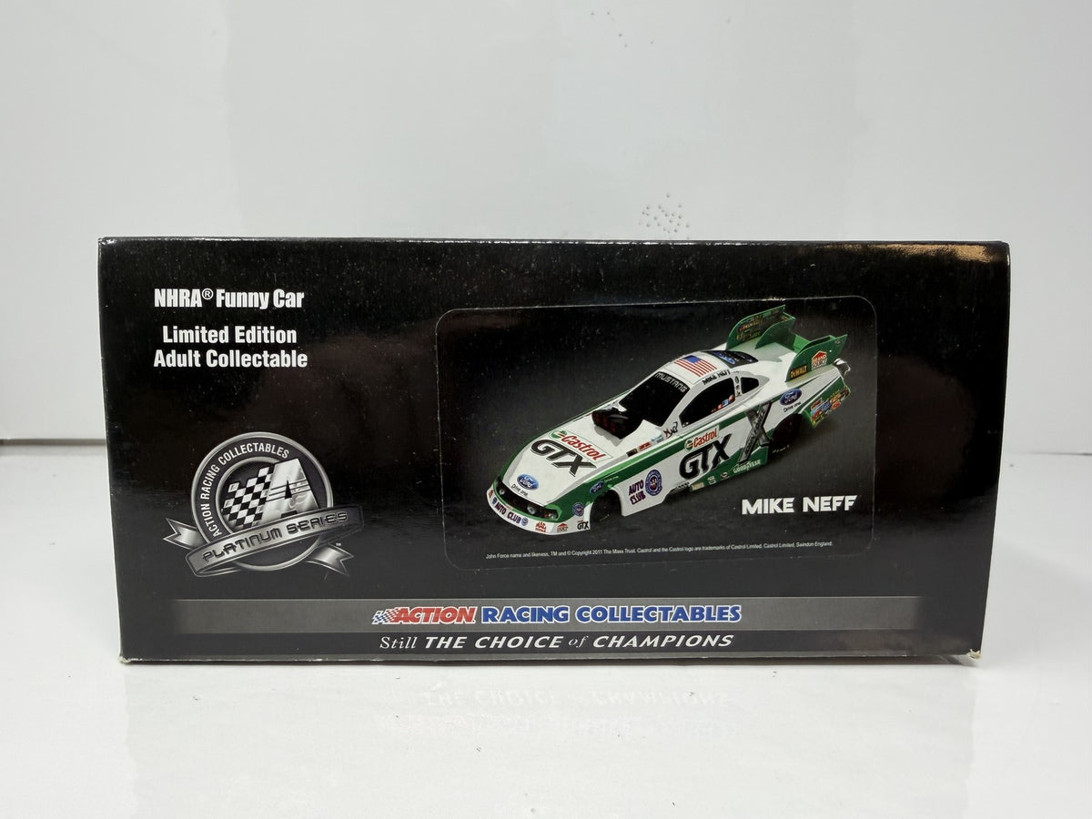 Action NHRA Mike Neff Castrol 2011 Ford Mustang Color Chrome 1:24 Diecast