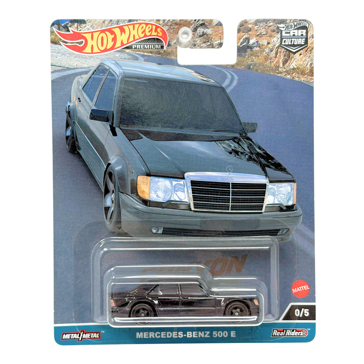 Hot Wheels Premium Canyon Warriors Mercedes-Benz 500 E CHASE 0/5 1:64 Diecast