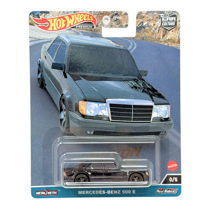 Hot Wheels Premium Canyon Warriors Mercedes-Benz 500 E CHASE 0/5 1:64 Diecast