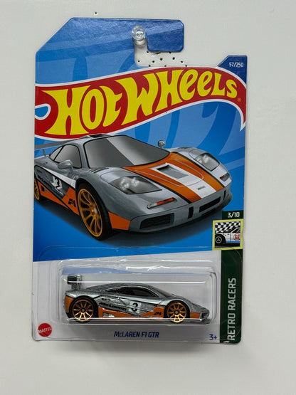 Hot Wheels Retro Racers McLaren F1 GTR 1:64 Diecast Silver