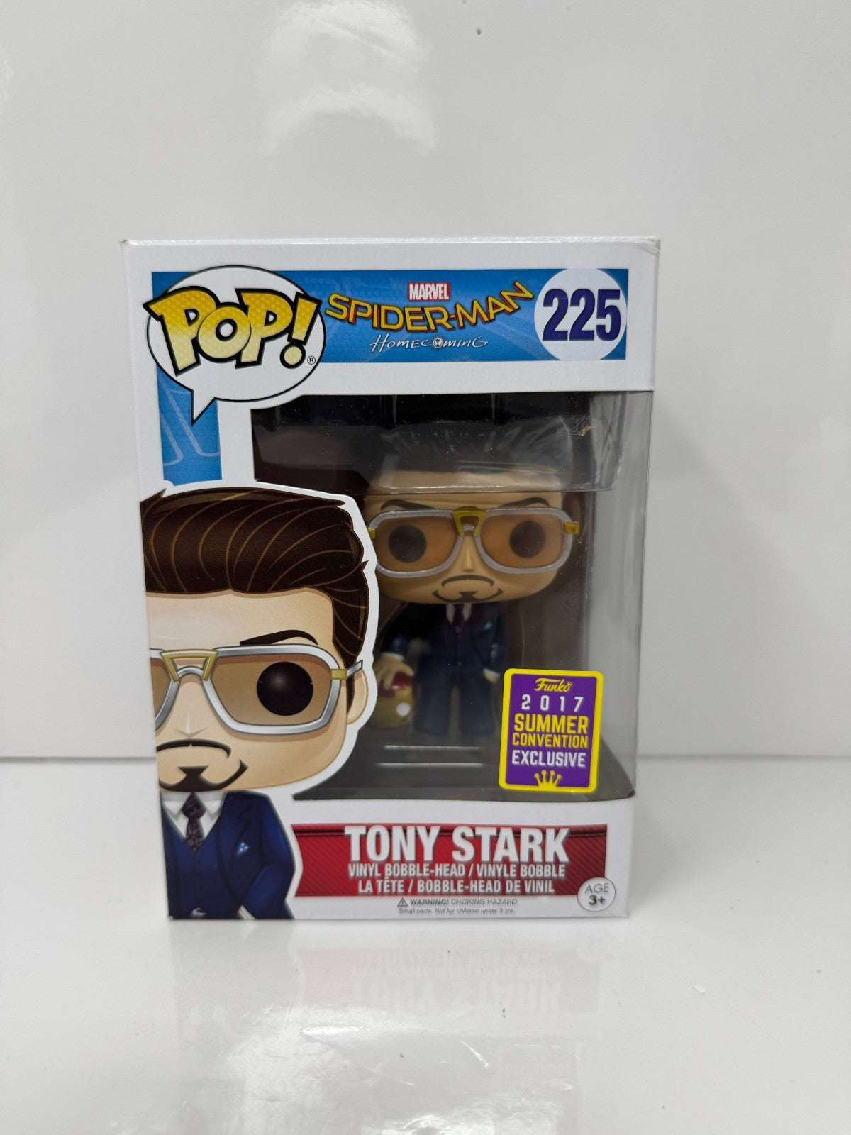 Funko Pop! Marvel Spider-Man Homecoming #225 Tony Stark Convention Bobble-Head