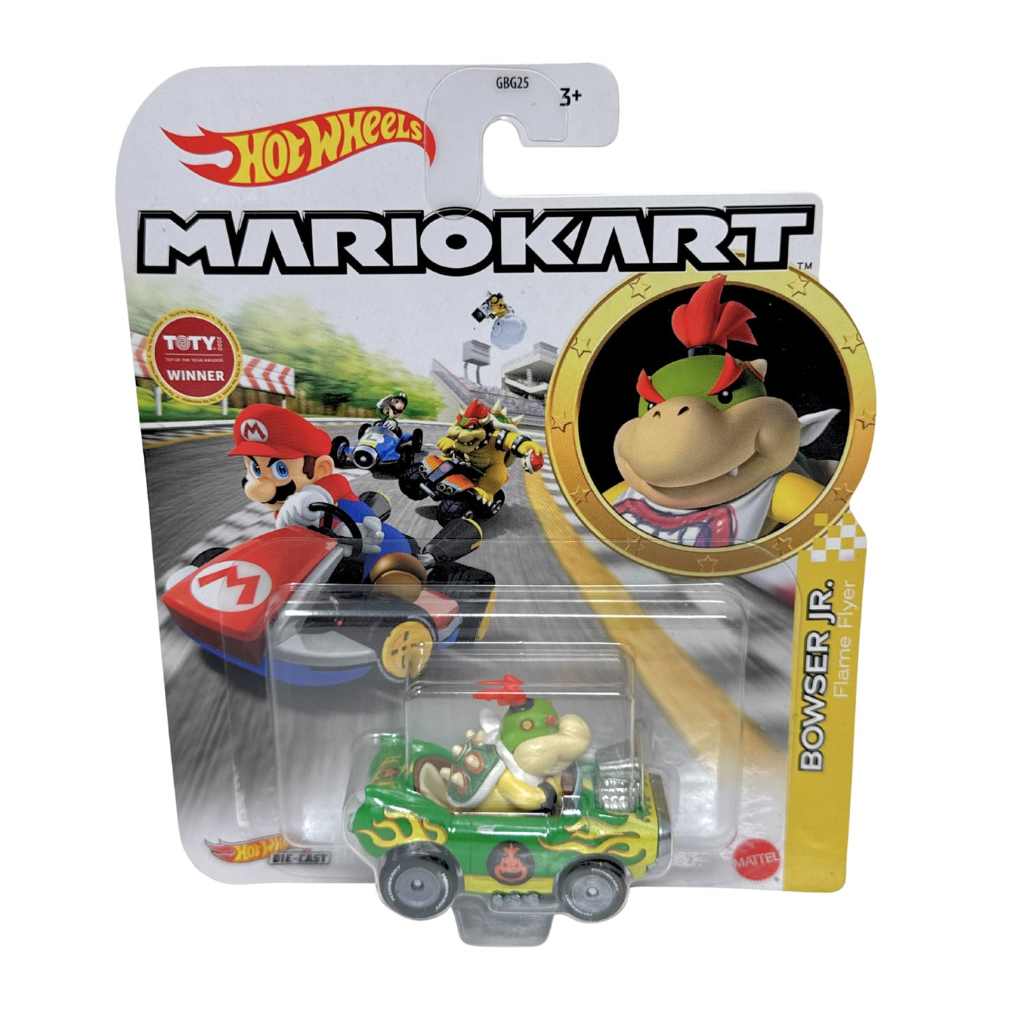 Hot Wheels Mario Kart Bowser Jr Flame Flyer 1:64 Diecast