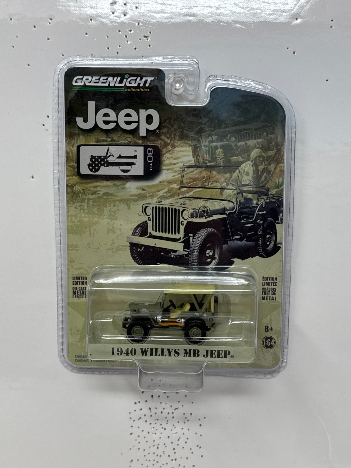 Greenlight Jeep 1940 Willys MB Jeep 1:64 Diecast