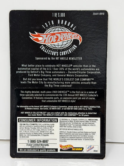 Hot Wheels 1999 13th Collectors Convention 1969 Chevelle 1:64 Diecast 1 of 5000
