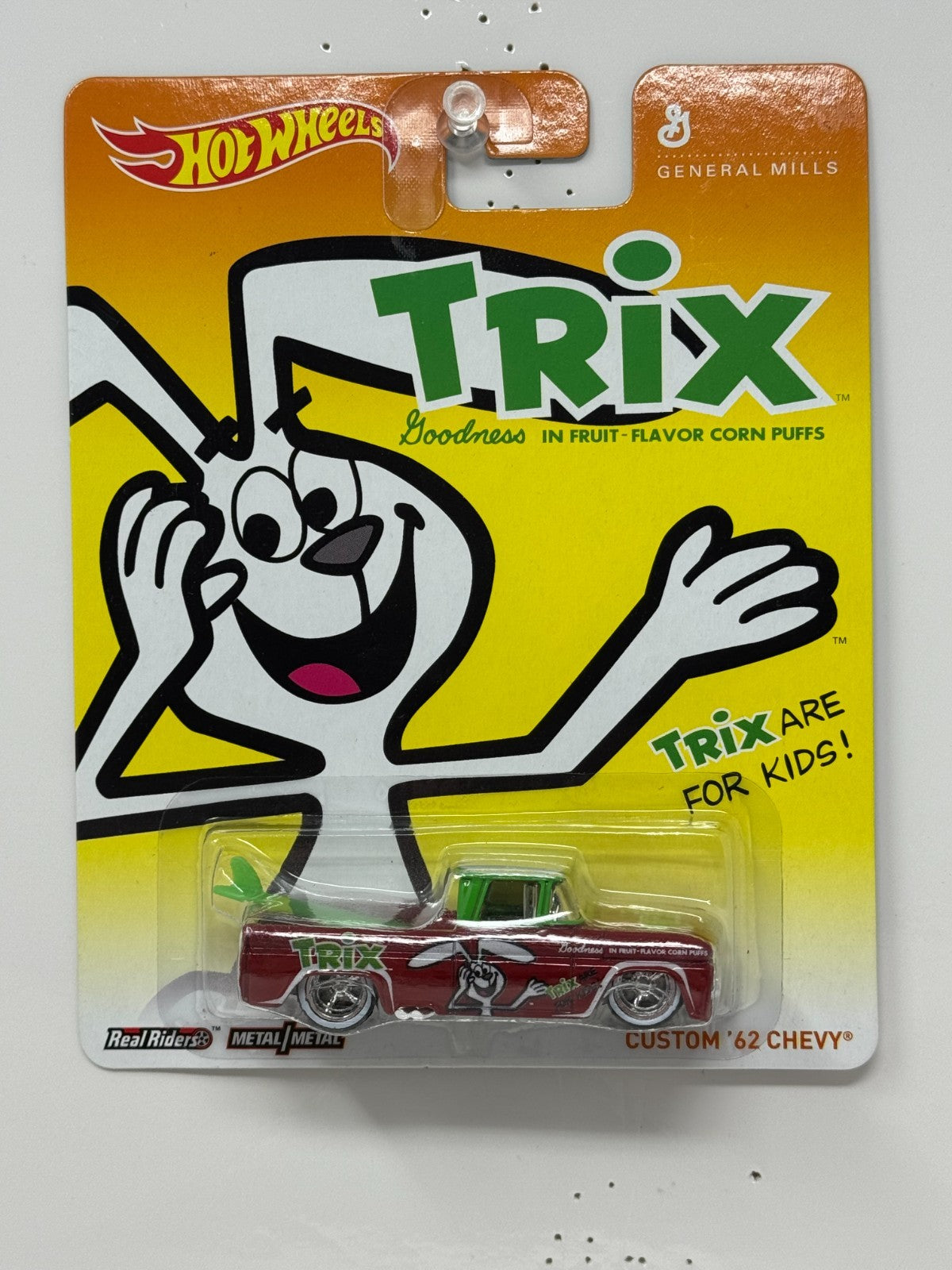 Hot Wheels Trix Custom 1962 Chevy Real Riders 1:64 Diecast General Mills
