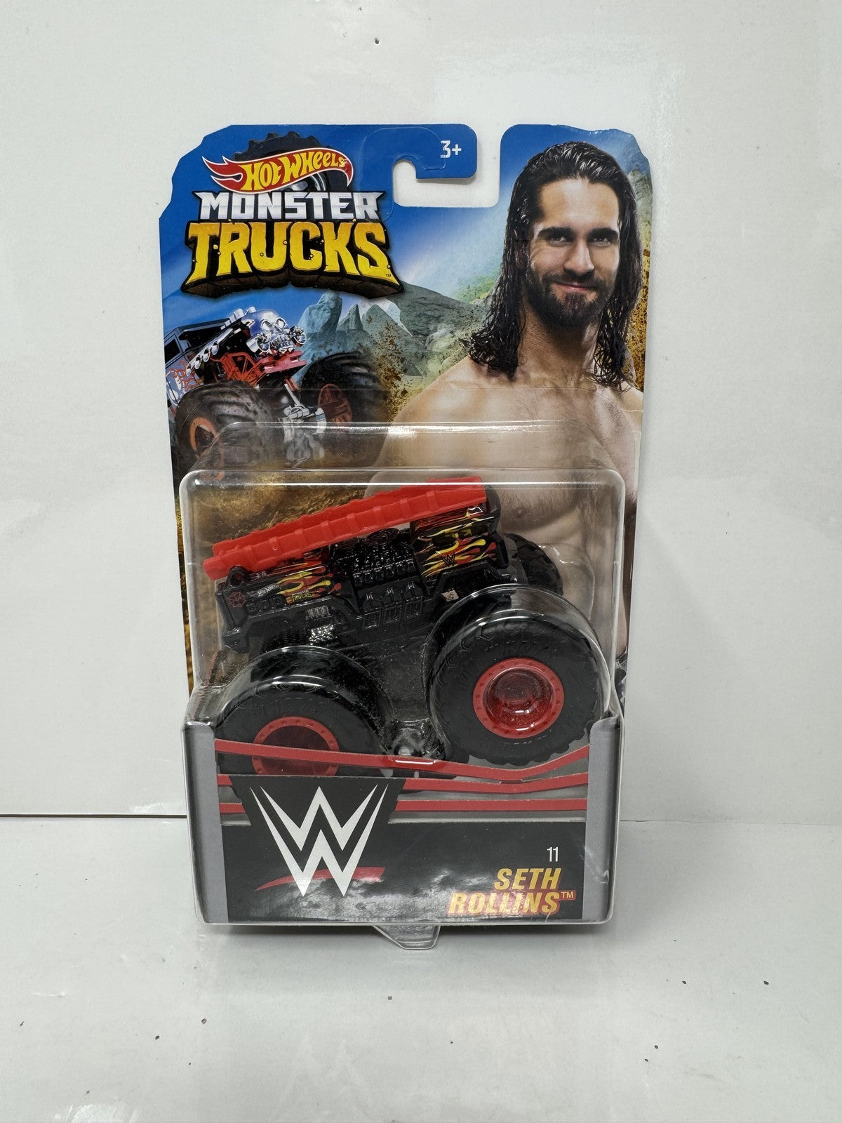 Hot Wheels Monster Trucks WWE Seth Rollins 1:64 Diecast Black and Red
