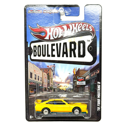 Hot Wheels Boulevard 1978 Ford Mustang II 1:64 Diecast Real Riders