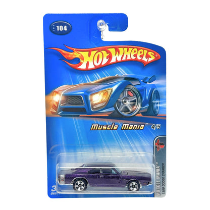 Hot Wheels Muscle Mania 1969 Dodge Charger 1:64 Diecast Purple