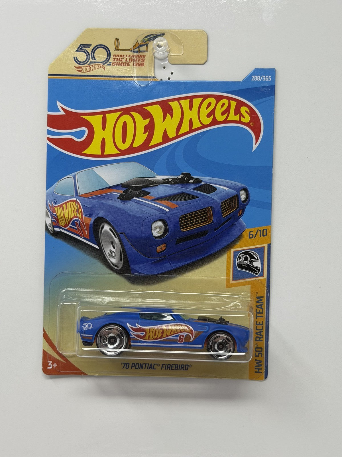Hot Wheels 50th Race Team 1970 Pontiac Firebird 1:64 Diecast Blue